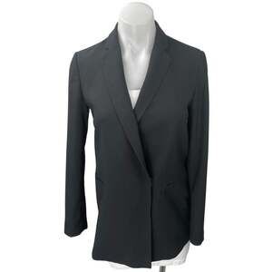 Madewell Lycee Women's Black Long Sleeve Drapey Blazer Coat Suit Jacket Size 0
